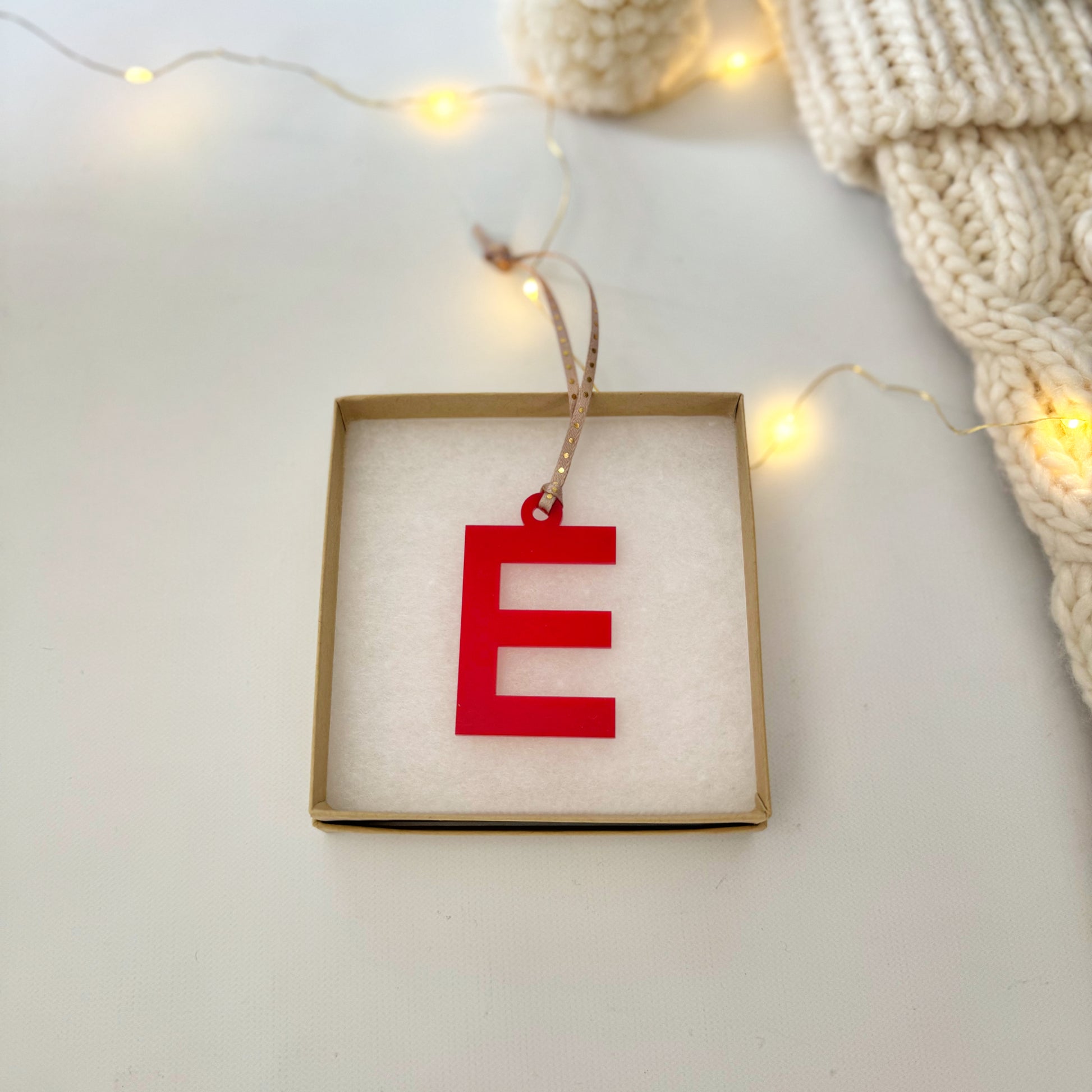Personalized Initial Elegance Gift Tags, Stocking Hang Tags, Ornaments in Block Letters (A to Z)