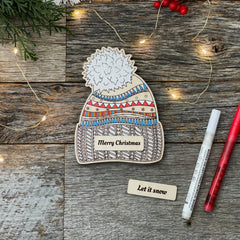 Customizable Winter Hat Gift Card/Money Holder and Christmas Ornament, DIY