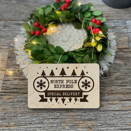 North Pole Express Gift Card / Money Holder and Christmas Ornament
