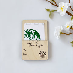 Teacher Appreciation ‘Thank You’ Gift Card Holder for Her, end of year, gift for teacher