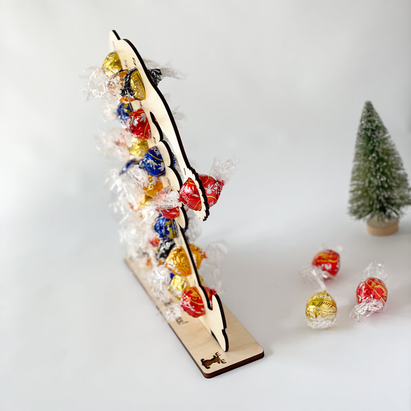 Countdown to Christmas with Santa and Lindt chocolate, laser cut file, digital download