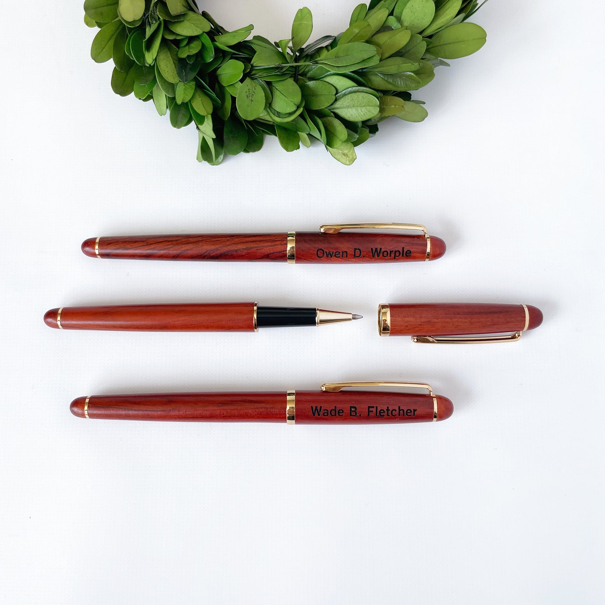 Custom engraved rosewood pen for Graduates, Guys, Grooms, Father's Day