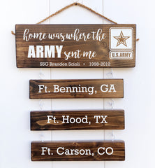 Duty Station Sign for Retired Service member - Bloom And Anchor