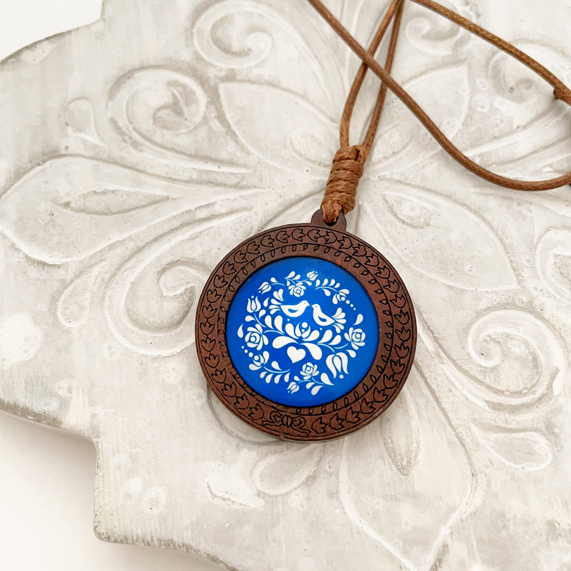 Traditional Hungarian style necklace BLUE
