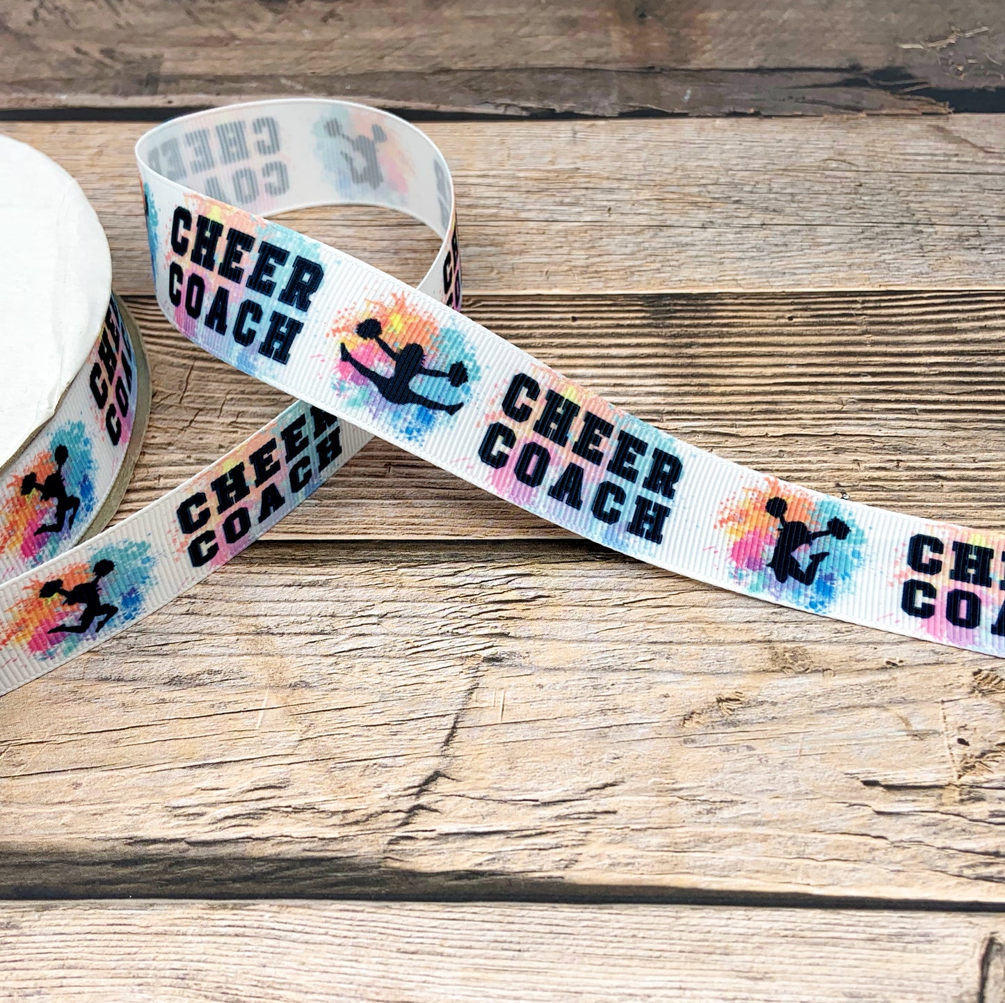 Cheer Coach grosgrain ribbon by the yard - Bloom And Anchor