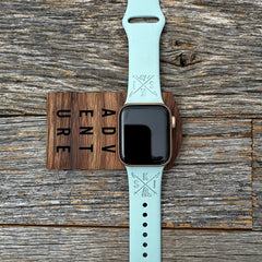 Custom engraved SKI Apple Watch band