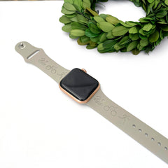 Custom engraved stick figure TRIATHLON Apple Watch band unisex