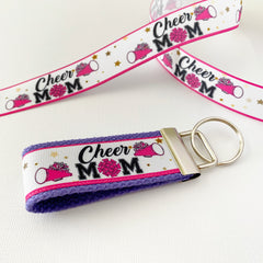 Cheer mom key fob, cheer mom gift, cheerleading, cheer gifts, new driver, keychain, wristlet, key chain for cheer moms