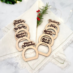 Laser cut file Team Rudolph fun Christmas napkin rings, Instant download, Glowforge ready
