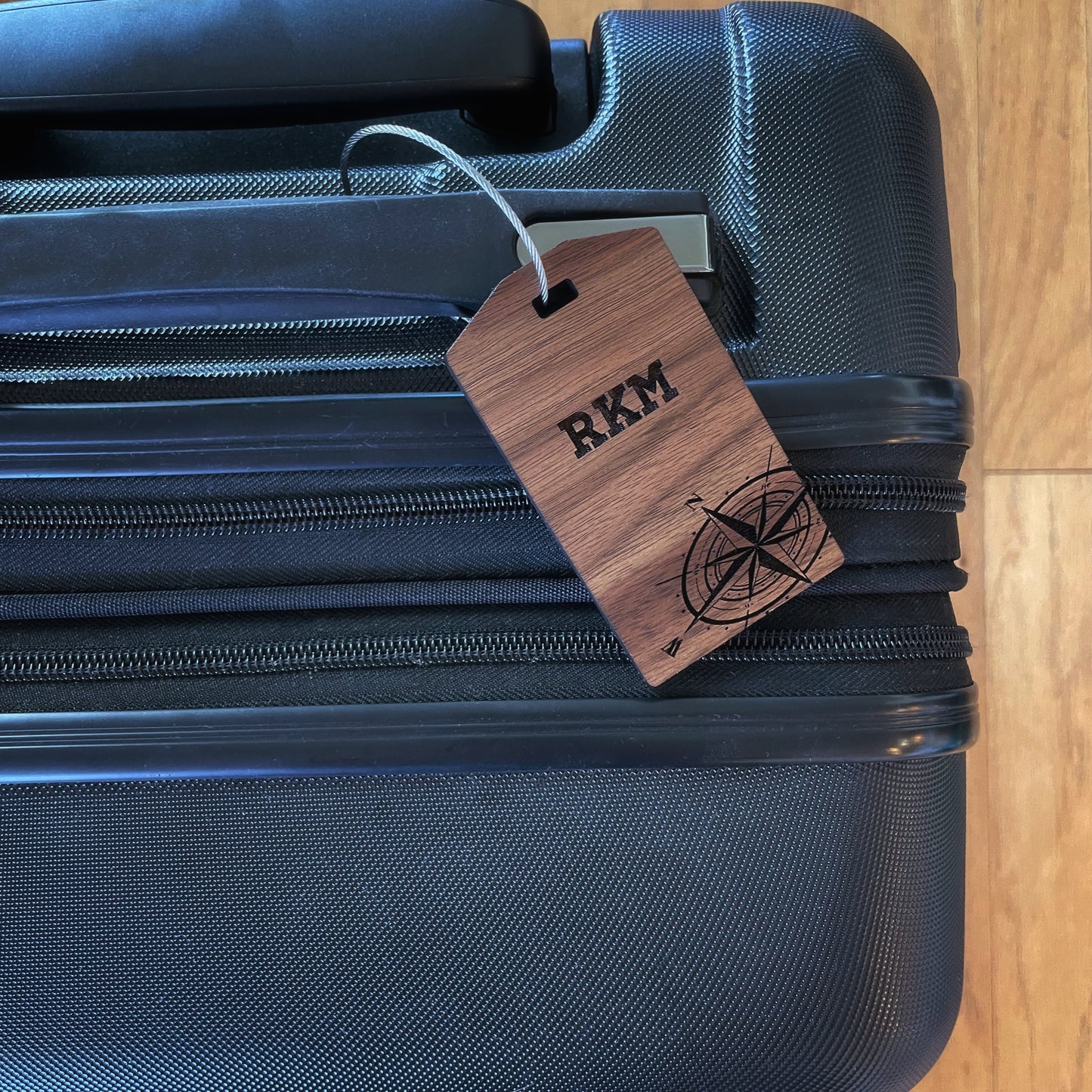 Custom Laser engraved luggage tag, custom wood luggage tags