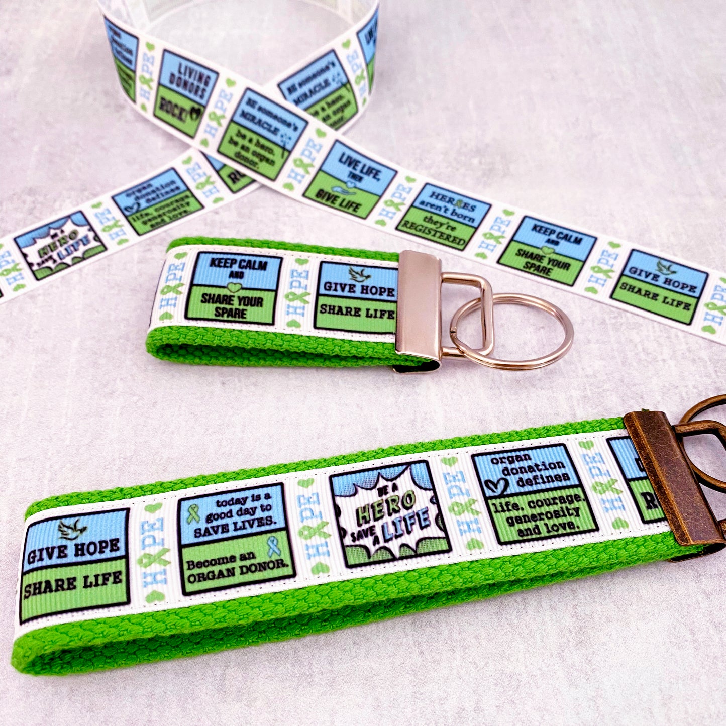 Organ donor awareness and support key fob, Organ donation support, Donate Life key chain, exclusive design