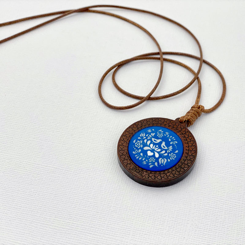 Traditional Hungarian style necklace BLUE