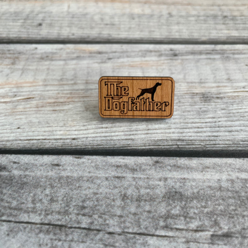 Laser engraved wood pin for pet parents, pet lovers wood pin