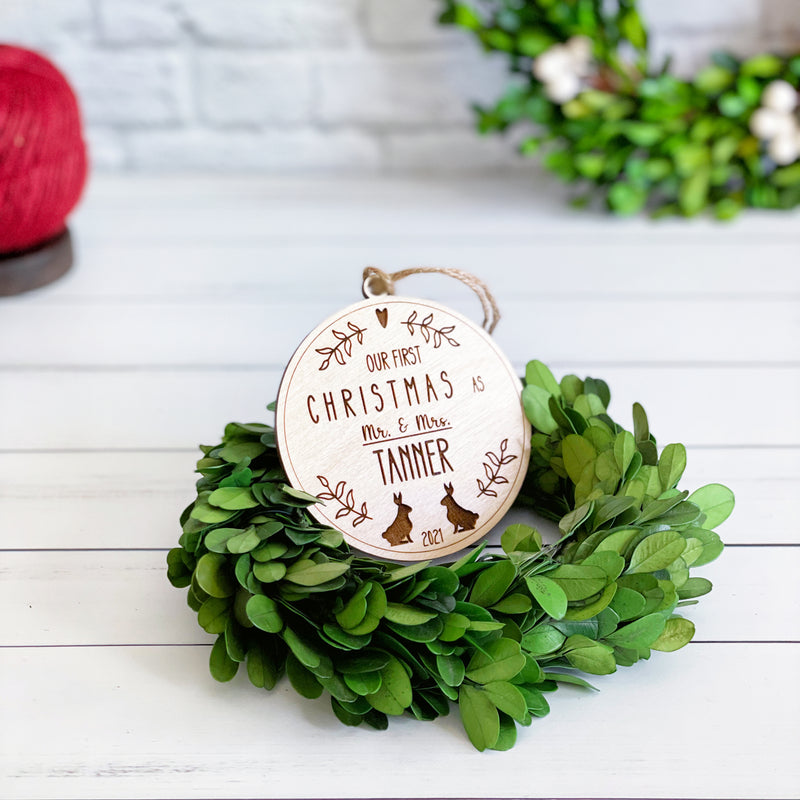 Our first Christmas ornament for Couples