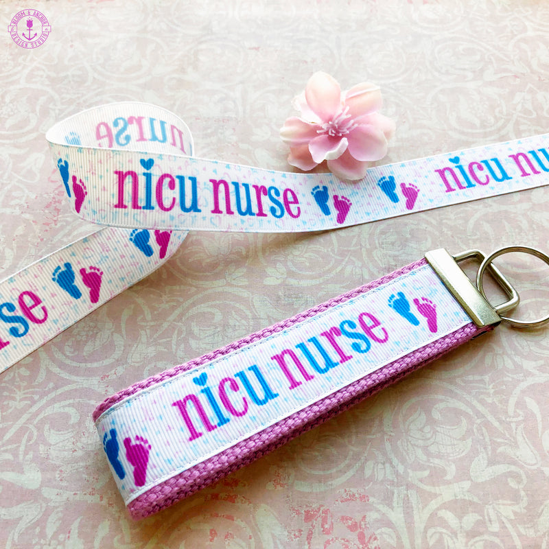NICU Nurse key fob , Gift for Nurses, key fob, key chain for medical personnel, graduation, nursing school graduates - Bloom And Anchor