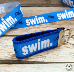 Swimming, Swim, new driver, keychain, wristlet, key chain, gift for swimmers, swim teams, swim coaches, swimmer gifts - Bloom And Anchor