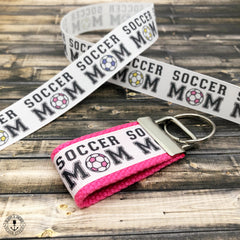 Soccer Mom key fob, soccer key chain, keychain, gifts for soccer fans, soccer teams, soccer tryout gifts - Bloom And Anchor