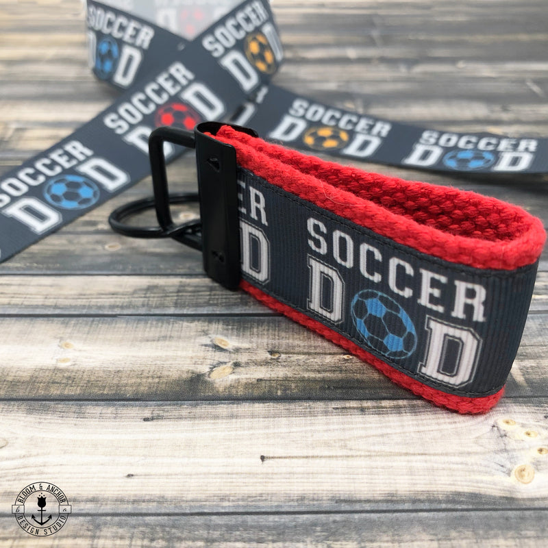 Soccer Dad key fob, soccer key chain, keychain, gift for soccer fans, soccer dad gifts - Bloom And Anchor
