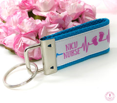 NICU Nurse key fob , Gift for NICU Nurses, key fob, key chain for medical personnel, graduation, nursing school graduates - Bloom And Anchor