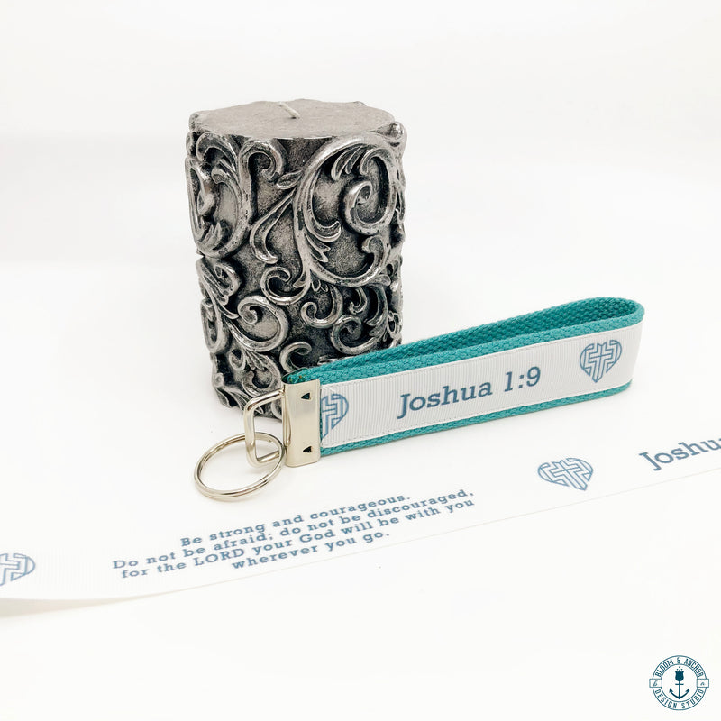 Be strong and courageous, Key fob, Joshua 1:9, new driver, keychain, wristlet, key chain, faith, christian key fob, encouragement, believe - Bloom And Anchor