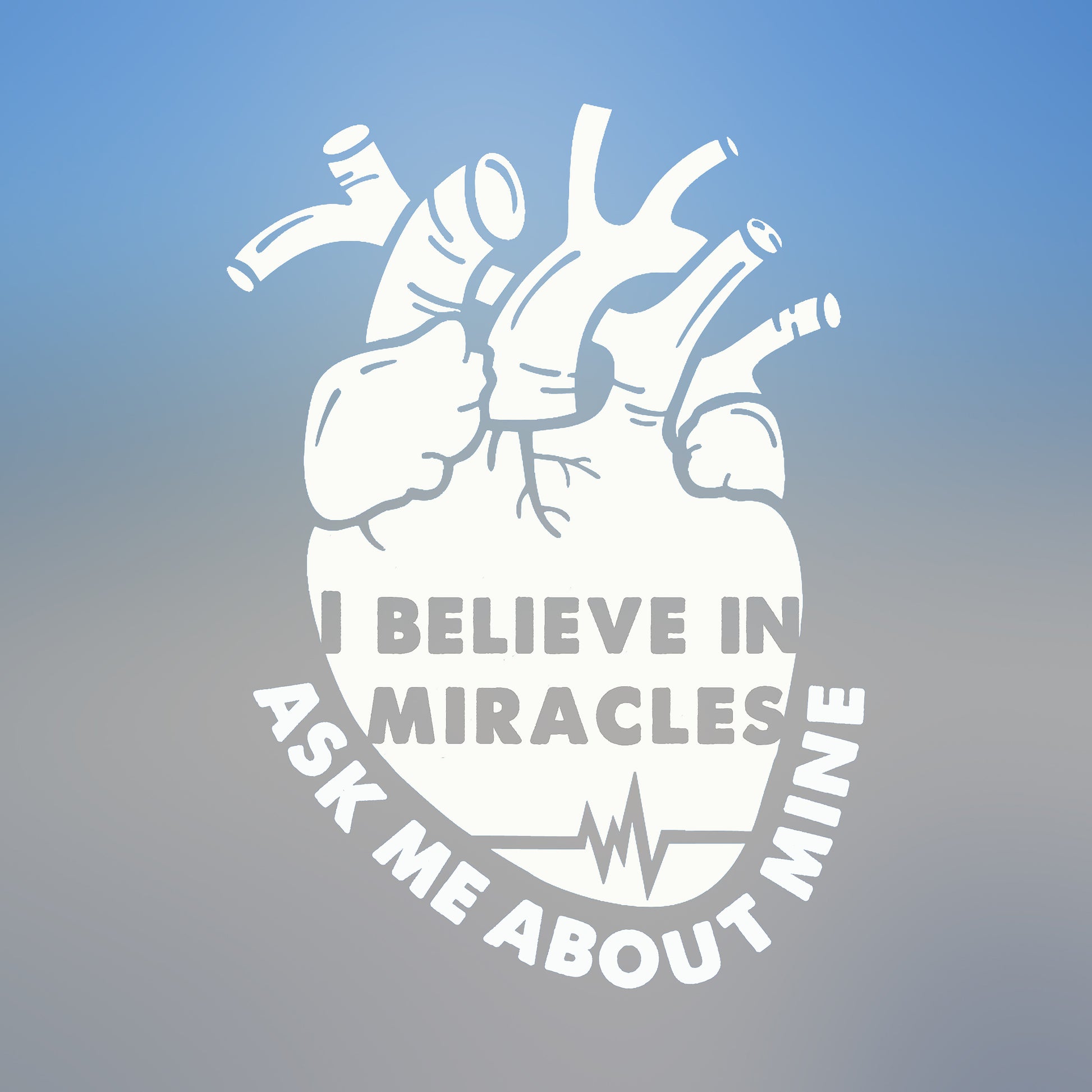 I believe in miracles, Ask me about mine Heart Transplant, Organ Donation, Organ Recipient heat transfer, iron-on, t shirt iron on