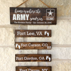 Army Duty Station Sign - Bloom And Anchor