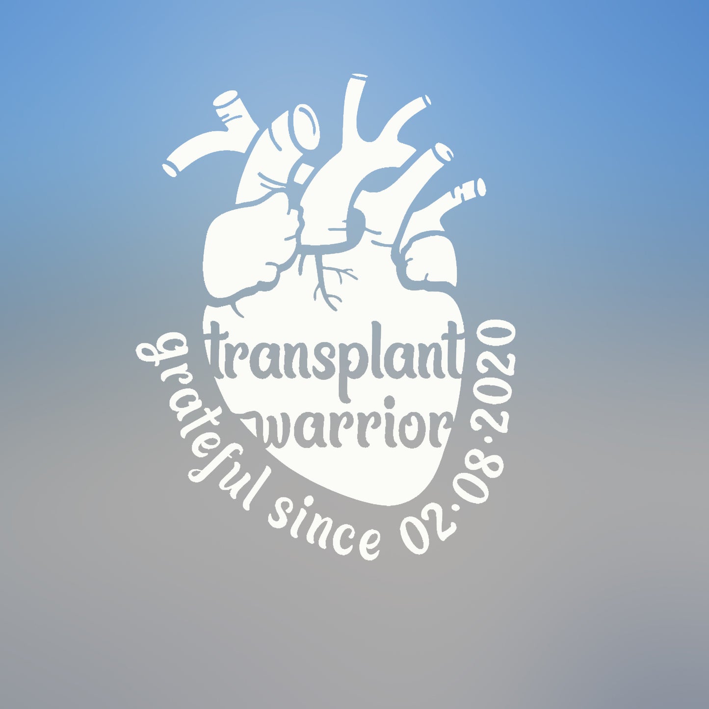 Transplant Warrior, Heart transplant recipient, Organ donation awareness sticker